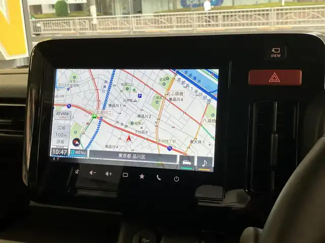 スズキ スペーシア ギア HYBRID XZターボ 東京都 2024(令6)年 0.6万km ベージュ ワンオーナー/セーフティサポート/・デュアルセンサーブレーキサポート2/・誤発進抑制機能（前後）/・低速時ブレーキサポート（前後）/・車線逸脱警告機能/・車線維持支援機能/・ふらつき警告機能/・発進お知らせ機能/・ハイビームアシスト/・アダクティブクルーズコントロール/・標識認識機能/9インチメモリーナビ/アランドビューモニター/ハンドルヒーター/シートヒーター/パドルシフト/Apple CarPlay /AndroidAuto/USBソケット/Bluetooth /フルセグテレビ/LEDヘッドライト・フォグランプ/保証書・取扱説明書
