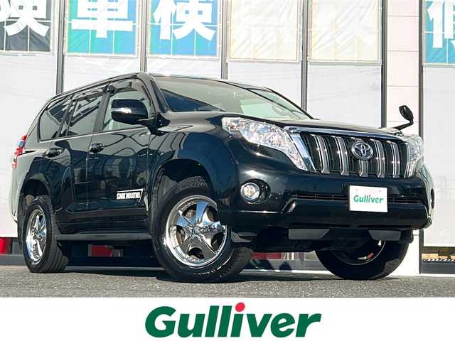 トヨタ ランドクルーザー プラド TX 山形県 2016(平28)年 10万km ブラック 4WD/衝突被害軽減ブレーキ/横滑り防止装置/寒冷地仕様/サンルーフ/純正SDナビ/（Bluetooth/CD/フルセグ)/バックカメラ/後席用モニター/前後ドライブレコーダー/オートHIDヘッドライト/フォグランプ/ETC/電動格納ミラー/ウィンカーミラー/純正AWスタッドレス(265/65/17・6mm)4本車載/取扱説明書/記録簿/ドアバイザー
