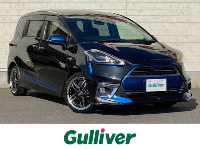 トヨタ シエンタ ハイブリッド G 岐阜県 2017(平29)年 5.1万km ブラックマイカ モデリスタエアロ　/両側パワースライドドア　/純正SDナビ（フルセグ・Bluetooth・CD・SD)　/TVキャンセラー　/ビルトインETC2.0　/純正ドライブレコーダー　/バック・フロントカメラ　/スペアキー/ドアバイザー/アルミペダル/取扱説明書/ナビ取扱説明書