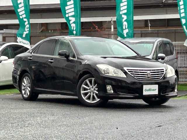 トヨタ クラウン ロイヤル ロイヤルサルーン 宮城県 2008(平20)年 11万km ブラック 純正ナビ/AM/FM/CD/DVD/MD/AUX/BT/フルセグTV/バックカメラ/前席パワーシート/ステアリングスイッチ/純正アルミ夏タイヤ17インチ/クルーズコントロール/コーナーセンサー/MTモード搭載/横滑り防止装置/純正フロアマット/ウィンカードアミラー/電動格納ミラー/ETC/プッシュスタート/保証書・記録簿・取扱説明書