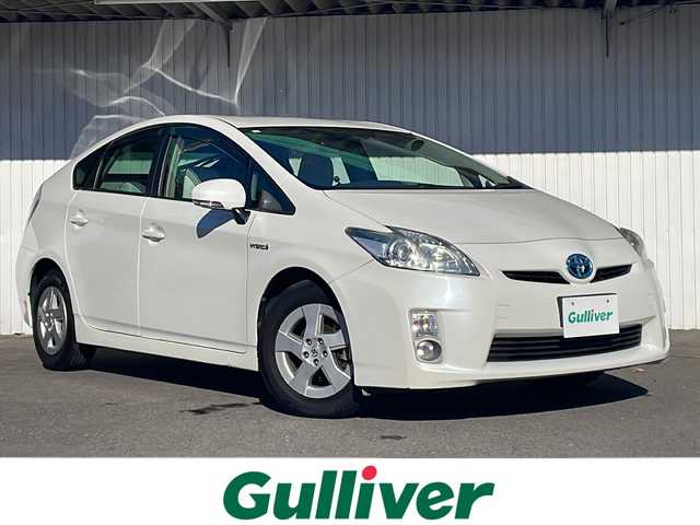 トヨタ プリウス S 長野県 2011(平23)年 6.7万km ホワイトパールクリスタルシャイン 純正メモリナビTV/Bluetooth/CD/DVD/バックカメラ/ETC/ユピテルミラー型ドライブレコーダー/GPSレーダー/純正15インチアルミ/プッシュスタート/ワンオーナー/保証書/取説/スペアキー