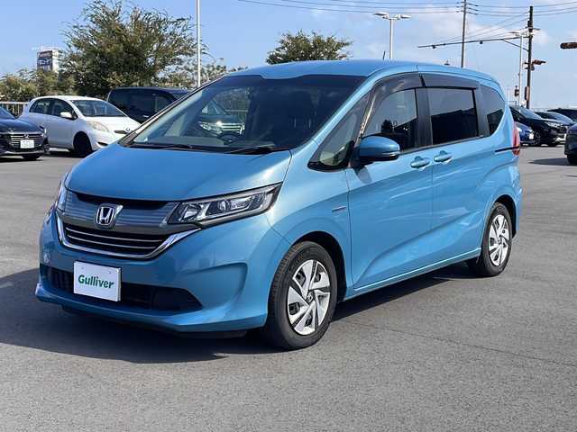 ホンダ フリード ハイブリット G ホンダセンシング 千葉県 2017(平29)年 8.3万km ブルーホライゾンM ホンダセンシング/●衝突軽減ブレーキ〈CMBS〉/●誤発進抑制機能/●ACC〈アダプティブ・クルーズ・コントロール〉/●LKAS〈車線維持支援システム〉/●歩行者事故低減ステアリング/●路外逸脱抑制機能/●先行車発進お知らせ機能/●標識認識機能/純正ナビ/・VXM-174VFi/・CD/DVD/BT/フルセグTV/両側電動スライドドア/バックカメラ/ETC/ロールサンシェイド/LEDヘッドライト/オートライト/スマートキー/ワイパーデアイサー