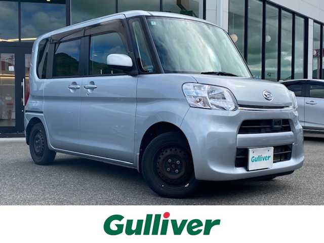 ダイハツ タント X スマートセレクション SA 山口県 2014(平26)年 4.3万km ブライトシルバーメタリック 社外オーディオ/・ラジオ/DVD/AUX/AV/衝突防止システム/横滑り防止/エコモード/片側自動スライドドア/ヘッドライドレベライザー/ETC/バックモニター