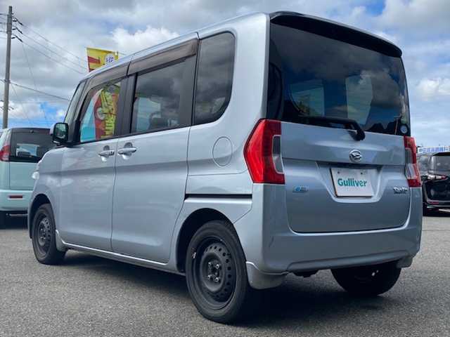 ダイハツ タント X スマートセレクション SA 山口県 2014(平26)年 4.3万km ブライトシルバーメタリック 社外オーディオ/・ラジオ/DVD/AUX/AV/衝突防止システム/横滑り防止/エコモード/片側自動スライドドア/ヘッドライドレベライザー/ETC/バックモニター