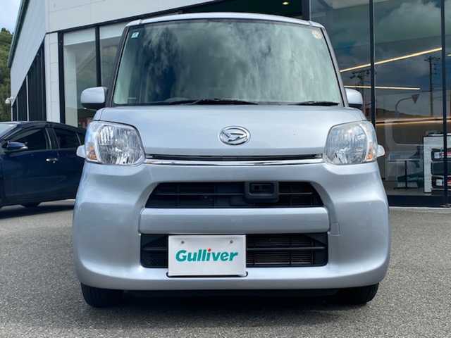 ダイハツ タント X スマートセレクション SA 山口県 2014(平26)年 4.3万km ブライトシルバーメタリック 社外オーディオ/・ラジオ/DVD/AUX/AV/衝突防止システム/横滑り防止/エコモード/片側自動スライドドア/ヘッドライドレベライザー/ETC/バックモニター