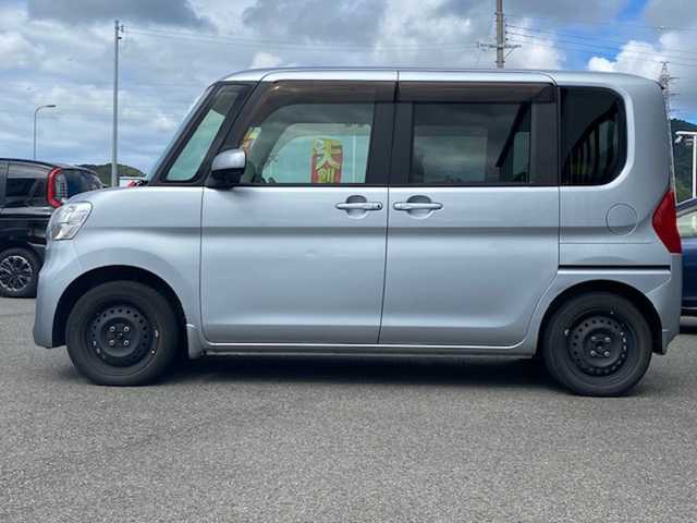 ダイハツ タント X スマートセレクション SA 山口県 2014(平26)年 4.3万km ブライトシルバーメタリック 社外オーディオ/・ラジオ/DVD/AUX/AV/衝突防止システム/横滑り防止/エコモード/片側自動スライドドア/ヘッドライドレベライザー/ETC/バックモニター