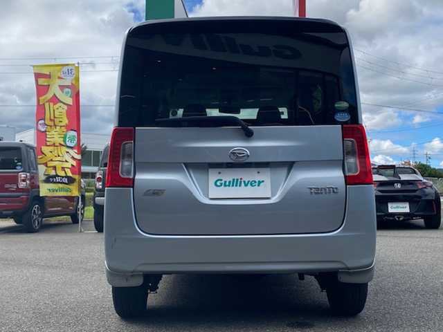 ダイハツ タント X スマートセレクション SA 山口県 2014(平26)年 4.3万km ブライトシルバーメタリック 社外オーディオ/・ラジオ/DVD/AUX/AV/衝突防止システム/横滑り防止/エコモード/片側自動スライドドア/ヘッドライドレベライザー/ETC/バックモニター