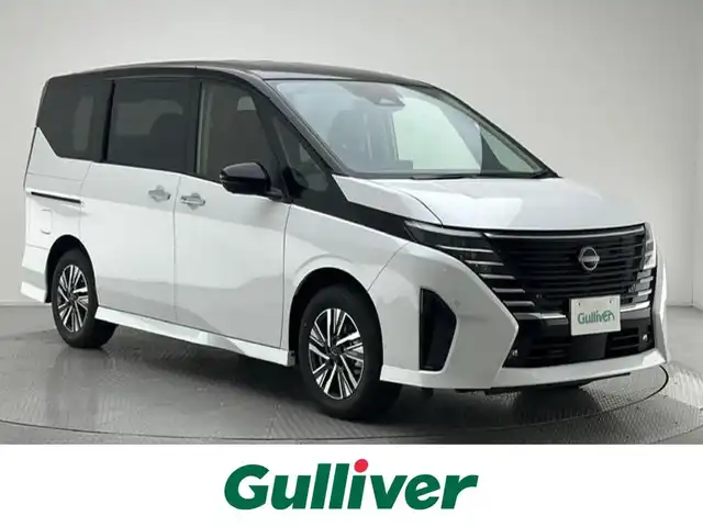 日産 セレナ e－パワー ハイウェイスター V 兵庫県 2025(令7)年 0.1千km パールⅡ 登録済み未使用/純正メモリナビ(Bluetooth/フルセグ/USB/HDMI)/全方位カメラ/両側パワースライドドア/プロパイロット/エマージェンシーブレーキ/ブラインドスポットモニター/ワイヤレス充電/インテリジェントルームミラー/純正前後ドライブレコーダー/ビルトインETC/純正16インチアルミホイール/オートライト/オートマチックハイビーム/LEDヘッドライト/LEDフォグライト/コーナーセンサー/スペアキー