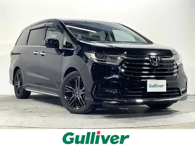 ホンダ オデッセイ ハイブリッド e:HEVアブソルート EX 大阪府 2021(令3)年 3.6万km プレミアムスパークルブラックパール 純正ナビＴＶ　全方位カメラ　ハーフレザー　パワーシート／ヒーター　ＥＴＣ　ドラレコ　両側パワスラ　レーダークルコン　レーンアシスト　クリアランスソナー　ＬＥＤヘッドライト　電動リアゲート　ＢＳＭ