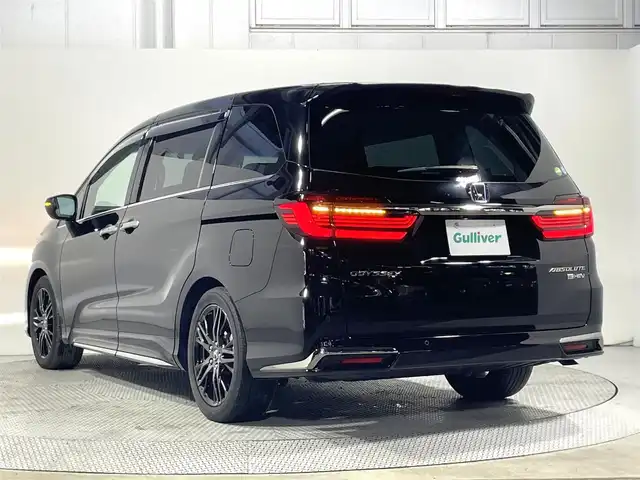 ホンダ オデッセイ ハイブリッド e:HEVアブソルート EX 大阪府 2021(令3)年 3.6万km プレミアムスパークルブラックパール 純正ナビＴＶ　全方位カメラ　ハーフレザー　パワーシート／ヒーター　ＥＴＣ　ドラレコ　両側パワスラ　レーダークルコン　レーンアシスト　クリアランスソナー　ＬＥＤヘッドライト　電動リアゲート　ＢＳＭ