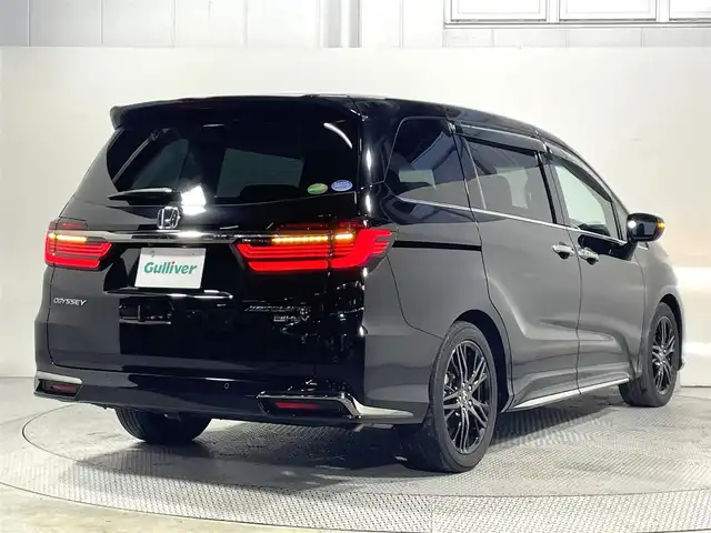 ホンダ オデッセイ ハイブリッド e:HEVアブソルート EX 大阪府 2021(令3)年 3.6万km プレミアムスパークルブラックパール 純正ナビＴＶ　全方位カメラ　ハーフレザー　パワーシート／ヒーター　ＥＴＣ　ドラレコ　両側パワスラ　レーダークルコン　レーンアシスト　クリアランスソナー　ＬＥＤヘッドライト　電動リアゲート　ＢＳＭ