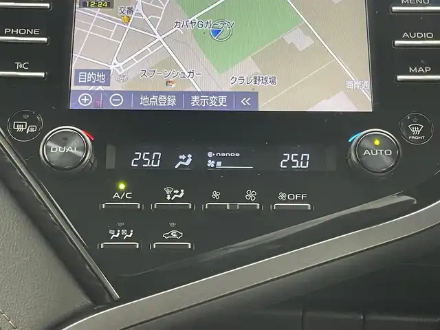 トヨタ カムリ G 岡山県 2021(令3)年 3.6万km アティチュードブラックマイカ 純正ナビ/（Bluetooth/フルセグTV/USB接続）/衝突軽減ブレーキ/レーダークルーズコントロール/ビルトインＥＴＣ/ＬＥＤヘッドライト/オートホールド/バックカメラ　/ブラインドスポットモニター/パワーシート/コーナーセンサー/ステアリングスイッチ/スマートキー×2