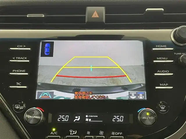 トヨタ カムリ G 岡山県 2021(令3)年 3.6万km アティチュードブラックマイカ 純正ナビ/（Bluetooth/フルセグTV/USB接続）/衝突軽減ブレーキ/レーダークルーズコントロール/ビルトインＥＴＣ/ＬＥＤヘッドライト/オートホールド/バックカメラ　/ブラインドスポットモニター/パワーシート/コーナーセンサー/ステアリングスイッチ/スマートキー×2