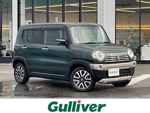 スズキ ハスラー Jスタイル Ⅱ ターボ 新潟県 2016(平28)年 9.2万km クールカーキパールメタリック ４WD/ターボ/純正メモリナビ/（DTV/DVD/Bluetooth）/衝突軽減/全周囲カメラ/レーンキープアシスト/クルーズコントロール/パドルシフト/ETC/ステアリングスイッチ/ハーフレザー/シートヒーター/フロアマット/スペアキー/HIDヘッドライト
