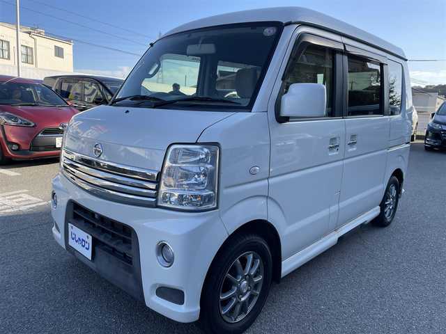 日産 ＮＶ１００クリッパー リオ G 兵庫県 2014(平26)年 6.5万km スノーパールホワイト 社外7インチSDナビゲーション(AVN-SZ04i)/フルセグ BT CD DVD/ターボ/4WD/両側パワースライドドア/左オートステップ/D席シートヒーター/フォグライト/ETC/電動格納ミラー/ドアバイザー/純正フロアマット/ISOFIX/スタッドレスタイヤ/社外13インチアルミホイール/リモコンキー