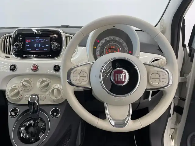 フィアット ５００ スーパーポップ チャオ 岡山県 2017(平29)年 4万km ボサノバホワイト 純正ディスプレイオーデイオ/USB/AUX/Bluetooth/ステアリングリモコン/マニュアルエアコン/ASR（アンチスリップレギュレーション）/アイドリングストップ/純正フロアマット/純正ホイールカバー/リモコンキー /ETC/保証書/取説書/スタッドレス積込/ハロゲン