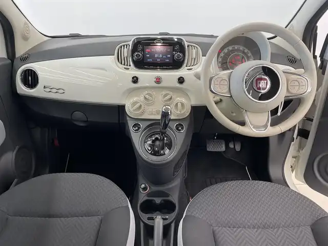 フィアット ５００ スーパーポップ チャオ 岡山県 2017(平29)年 4万km ボサノバホワイト 純正ディスプレイオーデイオ/USB/AUX/Bluetooth/ステアリングリモコン/マニュアルエアコン/ASR（アンチスリップレギュレーション）/アイドリングストップ/純正フロアマット/純正ホイールカバー/リモコンキー /ETC/保証書/取説書/スタッドレス積込/ハロゲン
