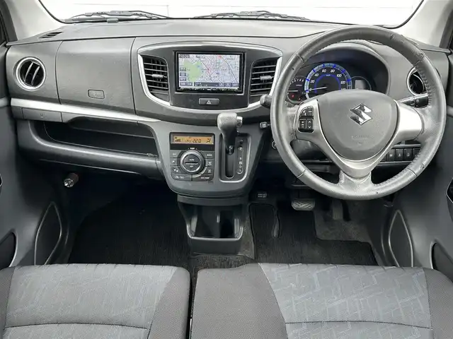 スズキ ワゴンＲ スティングレー X 福岡県 2014(平26)年 6.4万km ブルーイッシュブラックパール3 社外メモリナビ【NX614】/　（AM/FM/CD/DVD/MUSICCATCHER/Bluetooth/フルセグTV）　/バックカメラ/スズキセーフティサポート/・レーダーブレーキサポート/・誤発進抑制機能/・エマージェンシーストップシグナル/アイドリングストップ/横滑り防止装置/純正14インチアルミホイール/シートヒーター（D席）/ビルトインETC/COMTEC製インナーミラー【ZERO53M】/純正フロアマット/ISOFIX/ドアバイザー/電格ウインカーミラー/電源ソケット×1/スペアキー×1/保証書/取扱説明書