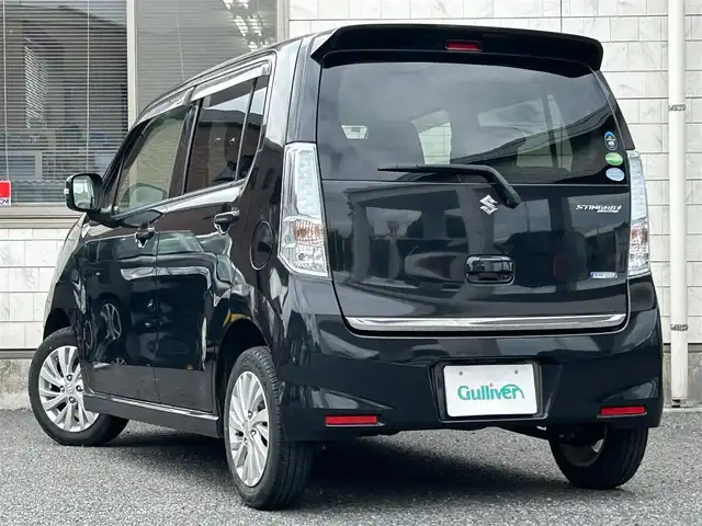 スズキ ワゴンＲ スティングレー X 福岡県 2014(平26)年 6.4万km ブルーイッシュブラックパール3 社外メモリナビ【NX614】/　（AM/FM/CD/DVD/MUSICCATCHER/Bluetooth/フルセグTV）　/バックカメラ/スズキセーフティサポート/・レーダーブレーキサポート/・誤発進抑制機能/・エマージェンシーストップシグナル/アイドリングストップ/横滑り防止装置/純正14インチアルミホイール/シートヒーター（D席）/ビルトインETC/COMTEC製インナーミラー【ZERO53M】/純正フロアマット/ISOFIX/ドアバイザー/電格ウインカーミラー/電源ソケット×1/スペアキー×1/保証書/取扱説明書