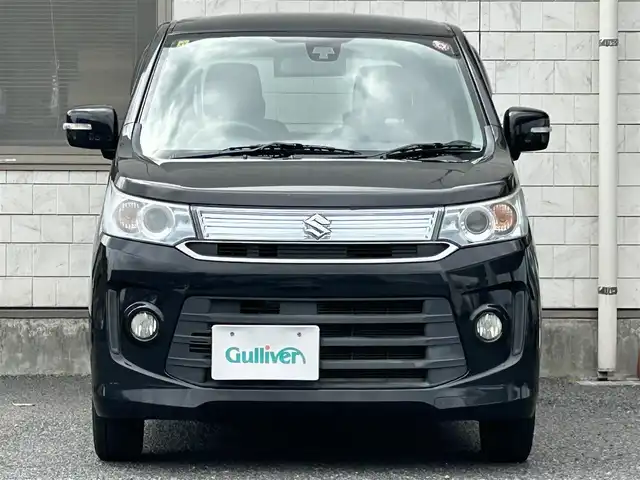 スズキ ワゴンＲ スティングレー X 福岡県 2014(平26)年 6.4万km ブルーイッシュブラックパール3 社外メモリナビ【NX614】/　（AM/FM/CD/DVD/MUSICCATCHER/Bluetooth/フルセグTV）　/バックカメラ/スズキセーフティサポート/・レーダーブレーキサポート/・誤発進抑制機能/・エマージェンシーストップシグナル/アイドリングストップ/横滑り防止装置/純正14インチアルミホイール/シートヒーター（D席）/ビルトインETC/COMTEC製インナーミラー【ZERO53M】/純正フロアマット/ISOFIX/ドアバイザー/電格ウインカーミラー/電源ソケット×1/スペアキー×1/保証書/取扱説明書