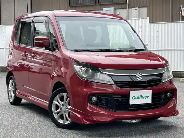 スズキ ソリオ バンディット DJE 愛知県 2014(平26)年 7.2万km フェニックスレッドパール Panasonic純正ナビ　CN-R301Z/(AM/FM/Bluetooth/CD/DVD/ワンセグ)/両側パワースライドドア/バックカメラ/ETC/レーダーブレーキサポートII/（衝突軽減システム）/純正フロアマット/純正15インチアルミホイール/クルーズコントロール/ドライブレコーダー/横滑り防止装置/プッシュスタート/スマートキー/スペアキー/保証書/記録簿/取り扱い説明書