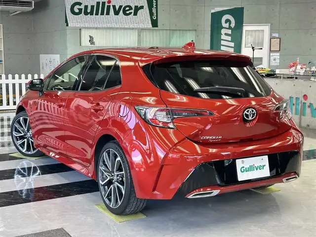 トヨタ カローラ スポーツ G Z 千葉県 2018(平30)年 5万km スカーレットメタリック システム登録時４９５１２km/純正ナビゲーション　NSZT-W66T/・フルセグTV(キャンセラー付)/・Bluetoothオーディオ/バックガイドモニター/ビルトインETC2.0/純正ドライブレコーダー　DRD-H66/レーダークルーズコントロール/レーンディパーチャーアラート/ブラインドスポットモニター/プリクラッシュセーフティ/オートハイビーム/革巻ステアリング/パドルシフト/電動パーキングブレーキ/オートブレーキホールド/純正フロアマット/スマートキー２個/取扱説明書/保証書/R1、３、５、６年１０月/全ディーラー記録簿有り