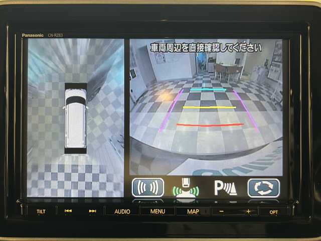 スズキ スペーシア カスタム HYBRID XS ターボ 岐阜県 2018(平30)年 5.6万km ブルーイッシュブラックパール3 全方位カメラ/SDナビ/フルセグテレビ/Bluetooth/USB/iPod/CD/DVD/D席シートヒーター/助手席シートアンダーボックス/ハーフレザーシート/ヘッドアップディスプレイ/クルーズコントロール/パドルシフト/ETC/前ドライブレコーダー/後コーナーセンサー/オートマチックハイビーム/オートライト/両側パワースライドドア/スペアキー(スマートキー)/純正フロアマット/純正アルミホイール/オートリトラ/パーキングアシスト/アイドリングストップ/アンチブレーキシステム/横滑り防止装置/レーンキープアシスト