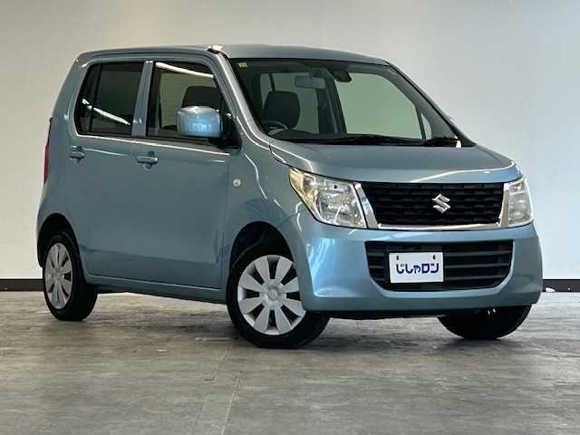 スズキ ワゴンＲ FX 静岡県 2014(平26)年 12.4万km フィズブルーパールメタリック (株)IDOMが運営する【じしゃロン浜松店】の自社ローン対象車両になります。こちらは現金ご利用時の価格です。自社ローンご希望の方は別途その旨お申付け下さい/純正ナビ(CN-E201Z)/アイドリングストップ/ワンセグテレビ/バックカメラ/ヒートヒーター/横滑り防止装置/衝突被害軽減システム/純正フロアマット/AAC/ABS/CD再生/ベンチシート