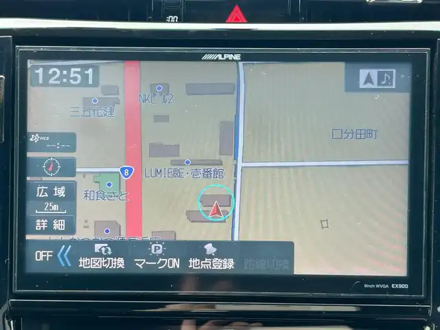 トヨタ ハリアー エレガンス 滋賀県 2014(平26)年 7万km ダークブラウンM ガソリン/2WD(FF)/CVT/マイコン制御チルト＆スライド電動ムーンルーフ/９インチ社外ナビ【EX900】/(FM/AM/CD/DVD/フルセグ/Bluetooth)/前後ドライブレコーダー/ETC/バックカメラ/電動格納ミラー/アイドリングストップ/革巻きステアリング/ステアリングスイッチ/オートライト/LEDヘッドライト/フロントフォグ/フルオートエアコン/プッシュスタート/スマートキー/純正フロアマット/トノカバー