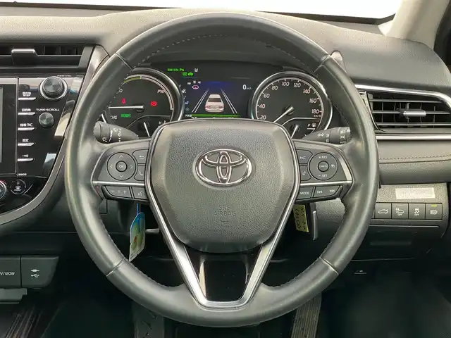 トヨタ カムリ G レザーパッケージ 岐阜県 2018(平30)年 5.9万km ライムホワイトパールクリスタルシャイン 9インチ純正SDナビ(Bluetooth/バックカメラ/フルセグTV)/パワーバックドア/レーダークルーズコントロール/横滑り防止装置/盗難防止装置/カーテンエアバッグ/オートマチックハイビーム/LEDオートライト/レザーシート/パワーシート/18インチ純正アルミホイール/オートエアコン/スペアキー/USB入力端子/スマートキー