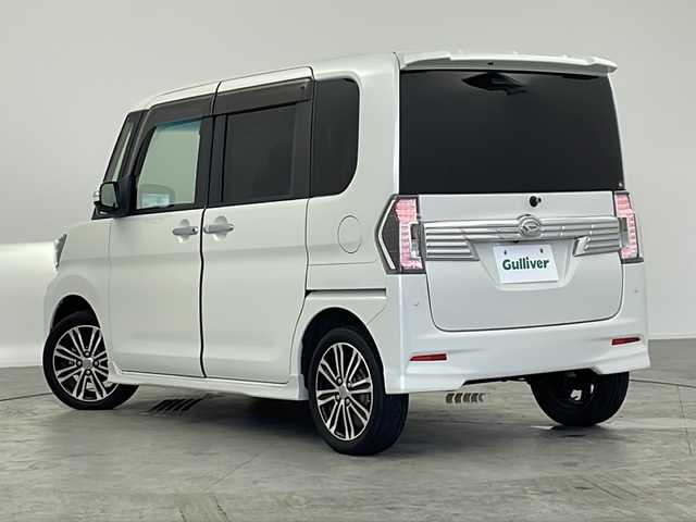 ダイハツ タント カスタム RS トップED SAⅡ 愛知県 2016(平28)年 5.4万km パールホワイトⅢ KENWOODナビ（MPV-L503W)/・BT/iPod/USB/フルセグTV/AM/FM/CD/DVD//バックモニター/両側パワースライドドア/ハーフレザーシート/スマートアシストII/クリアランスソナー/LEDオートヘッドライト/純正フォグランプ/後席ロールサンシェード/衝突被害軽減システム/誤発進抑制制御機能/衝突警報機能/車線逸脱警報機能/電動格納ウィンカーミラー/プッシュスタート/純正ドアバイザー/純正アルミホイール/ISOFIX/運転席助手席サイドエアバッグ/スペアキー
