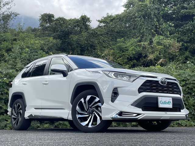 トヨタ ＲＡＶ４ X 大分県 2019(令1)年 8万km ホワイトパールクリスタルシャイン モデリスタエアロ/モデリスタ19インチアルミ/純正ナビ/バックカメラ/フルセグ/DVD/Bluetooth/ビルトインETC/アダプティブクルーズコントロール/レーンキープアシスト/ドライブレコーダー/純正LEDヘッドライト/オートライトコントロール/オートハイビームアシスト/スマートキー/エンジンプッシュスタート/MTモード付きAT/前後クリアランスソナー