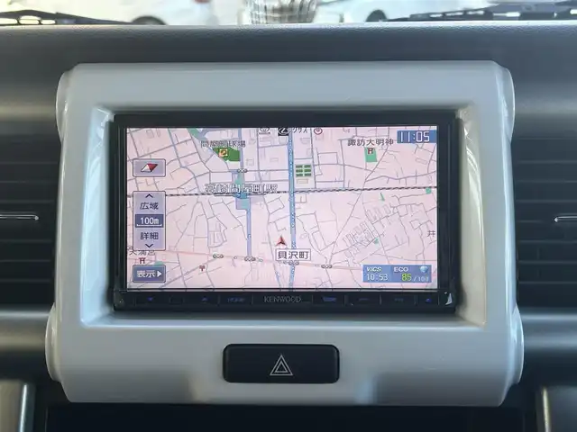 スズキ ハスラー G 群馬県 2015(平27)年 4.2万km クリスタルホワイトパール/ブラック2トーン 純正ナビ(FM・AM/SD)/ワンセグテレビ/ビルトインETC/横滑り防止装置/衝突被害軽減システム/アイドリングストップ/オートライト/電格ミラー/ダブルエアバック/シートヒーター(D席)/スマートキー×2/プッシュスタート/純正アルミホイール/純正フロアマット/保証書/取扱説明書