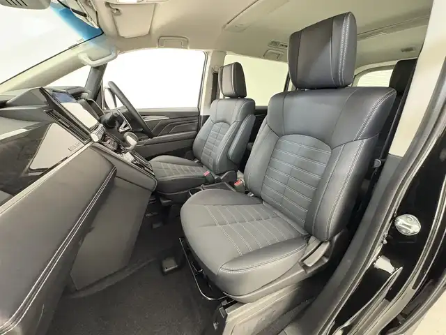 三菱 デリカＤ：５ シャモニー 滋賀県 2025(令7)年 0.1千km 黒Ⅱ 登録済未使用車/ALPINE製11インチナビ/【Bluetooth/HDMI/Apple CarPlay/Android Auto】/全方位カメラ/両側パワースライドドア/ハーフレザーシート/追従クルーズコントロール/ブラインドスポットモニタリング/LEDヘッドライト/オートマチックハイビーム/D席パワーシート/D/Nシートヒーター/ステアリングヒーター/パワーバックドア/AC100V電源/電動パーキングブレーキ/オートブレーキホールド/パドルシフト