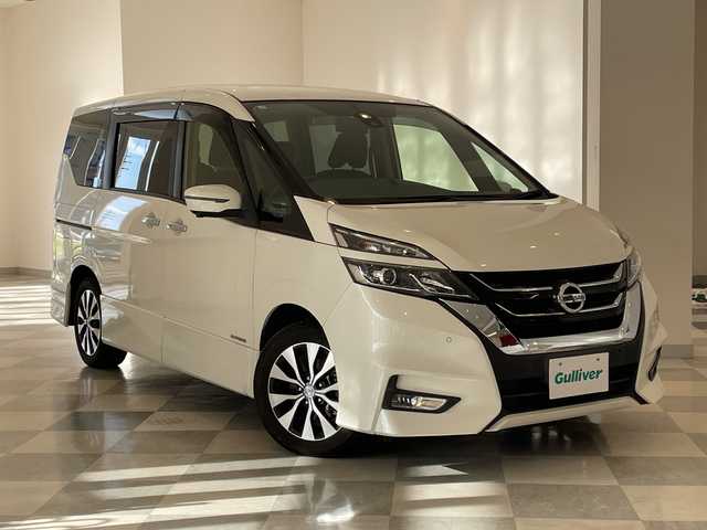 日産 セレナ ハイウェイスターVセレクションⅡ 福井県 2019(平31)年 7.1万km ブリリアントホワイトパール 純正9インチSDナビ/フルセグTV/BT/BD/DVD/CD/USB/SD/アラウンドビューモニター/フリップダウンモニター/プロパイロット/エマージェンシーブレーキ/前後ソナー/車線逸脱警報/車線逸脱防止支援システム/標識認識システム/パーキングアシスト/ETC/ドライブレコーダー/デジタルインナーミラー/両側パワースライドドア/オートライト/LEDヘッドライト/純正16インチアルミホイール/プッシュスタート/スマートキー/純正フロアマット