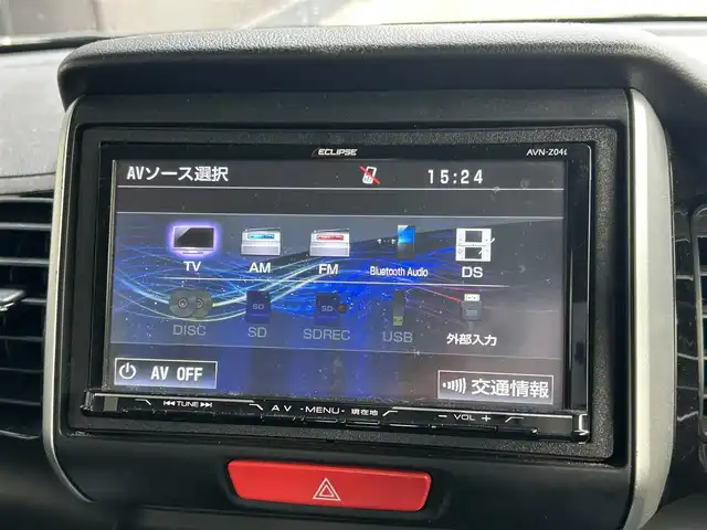 ホンダ Ｎ ＢＯＸ カスタム G Lパッケージ 高知県 2015(平27)年 8.1万km スマートブラック 純正メモリナビ/【CD/DVD/BT/フルセグTV】/バックカメラ/横滑り防止/片側パワースライドドア/スマートキー/プッシュスタート/アイドリングストップ/純正アルミホイール 14インチ/純正フロアマット/新車時整備手帳/取扱説明書/記録簿有