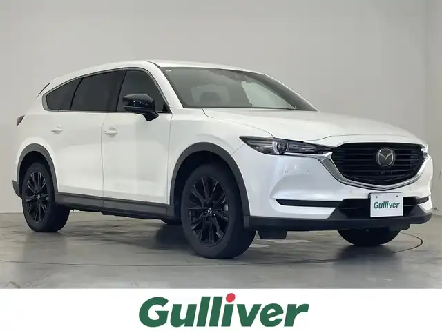 マツダ ＣＸ－８ 25S ブラックトーンED 滋賀県 2021(令3)年 5.6万km スノーフレイクホワイトパールマイカ 禁煙車/純正メーカーナビ/・フルセグTV・Bluetooth・USB・AM・FM/BOSEサウンドシステム(メーカーオプション)/全方位カメラ/ヘッドアップディスプレイ/前後ドライブレコーダー/前後コーナーセンサー/パワーバックドア/革巻きステアリング/シートヒーター/ETC/オートブレーキホールド/後席2.5A USB充電/ステアリングスイッチ/純正19インチアルミホイール/純正フロアマット