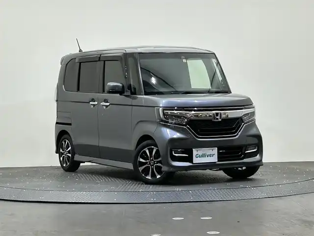 ホンダ Ｎ ＢＯＸ カスタム G L ホンダセンシング 愛媛県 2018(平30)年 4.6万km シャイニンググレーM 社外ナビ/（ＣＤ／ＤＶＤ／ＴＶ／ＢＴ）/バックカメラ　/片側パワースライドドア　/プッシュスタート/ＬＥＤライト　/純正１４インチアルミ/ETC