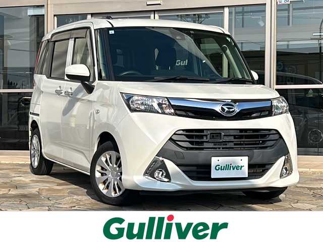 ダイハツ トール X SAⅡ 静岡県 2017(平29)年 11.4万km パールホワイトⅢ 純正ナビ/・バックモニター/・フルセグTV/・CD/DVD/・Bluetooth/主要装備/・プッシュスタート/・ドライブレコーダー/・片側パワースライドドア/・アイドリングストップ/・衝突被害軽減システム/・レーンキープアシスト/・前席シートヒーター/・純正フロアマット/・後席サンシェード/・コーナーセンサー/・オートライト/・スペアキー