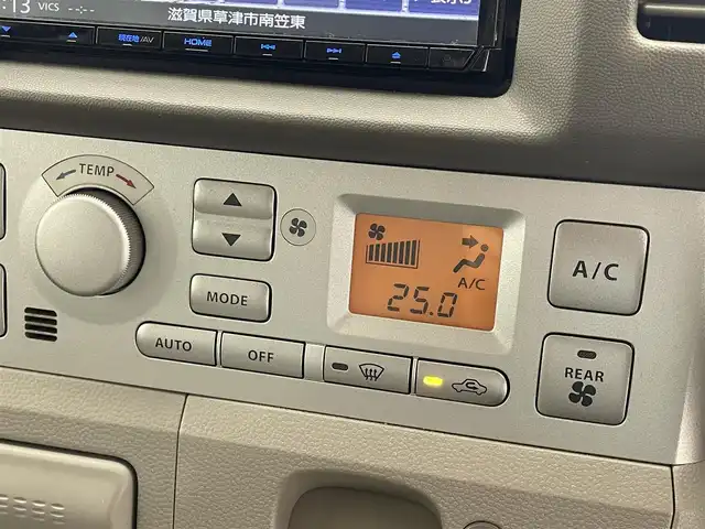 日産 ＮＶ１００クリッパー リオ E 滋賀県 2014(平26)年 3.9万km ブルーイッシュブラック 禁煙車/ターボ車/社外メモリナビ【CD/USB/ワンセグ】/片側パワースライドドア/オートエアコン/電動格納ミラー/リモコンキー/スペアキー/フロアマット/パワステ