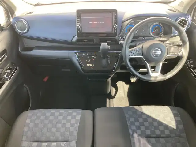 日産 デイズ ハイウェイスターX 静岡県 2020(令2)年 3万km ホワイトパール エマージェンシーブレーキ/純正9インチナビ(MM319D-L)/　AM FM CD DVD Bluetooth AUX/LEDオートヘッドランプ/前後方クリアランスソナー/純正14インチアルミホイール/革巻きステアリング/ステアリングスイッチ/スマートキー＆プッシュスタート/パーキングアシスト/アイドリングストップ/フルセグTV/アラウンドビューモニター