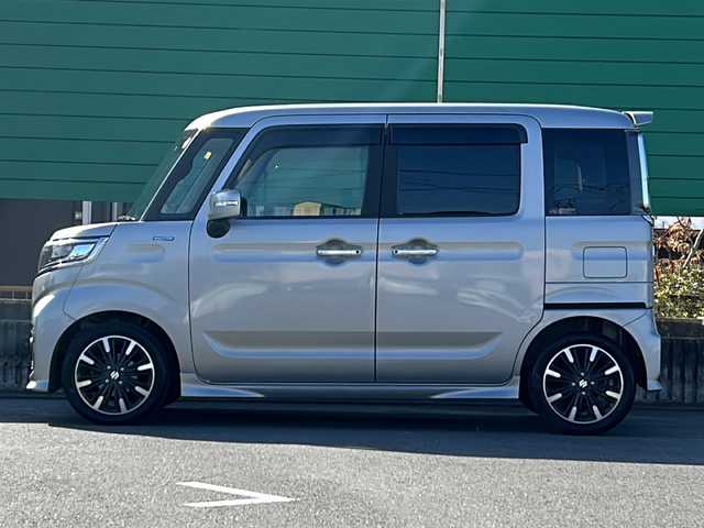 スズキ スペーシア カスタム HYBRID XS 茨城県 2020(令2)年 5.2万km スチールシルバーM 純正9インチSDナビ/エマージェンシーブレーキ/フルセグTV/両側パワースライドドア/シートヒーター/ハーフレザーシート/純正15インチアルミホイール/純正フロアマット/全方位カメラ/バックカメラ/サイドカメラ/LEDヘッドライト/オートライト/スマートキー