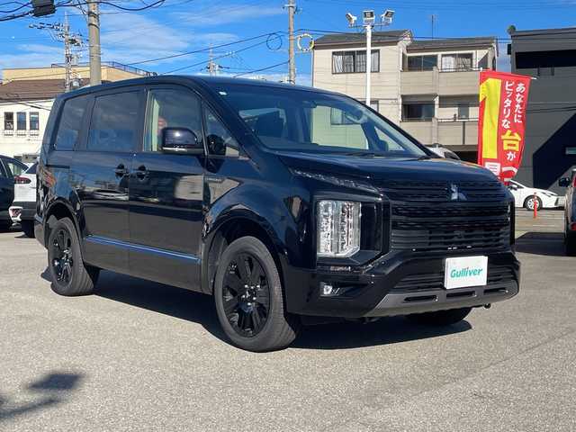 三菱 デリカＤ：５ シャモニー 石川県 2025(令7)年 0.1千km 黒Ⅱ 登録未使用車/禁煙車/4WD　/e-Assist/D:5専用アルパイン11位インチナビ/　　AM/FM/CD/DVD/フルセグ/BT/HDMI/USB/バックモニター/両側パワースライドドア/パワーバックドア/レーダークルーズコントロール/LEDオートライト/オートマチックハイビーム/ハーフレザーシート/前席シートヒーター/純正18インチアルミホイール/電動パーキングブレーキ/オートホールドブレーキ/パドルシフト/ハンドルヒーター/アイドリングストップ/ブラインドスポットモニター/スペアキー/スマートキー