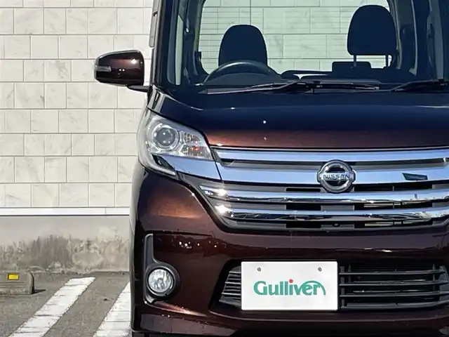 日産 デイズ ルークス ハイウェイスターX 宮崎県 2015(平27)年 9.3万km モカブラウンP 純正フルセグナビ/（MP-314D-W) （BT）（DVD再生）（CD再生）/アイドリングストップ/プッシュスタート/パーキングアシスト/パワーウィンドウ/パワーステアリング/純正フロアマット/純正LEDヘッドライト/コーナーセンサー/片側パワースライドドア/スマートキー/エアバックW/衝突被害軽減システム/盗難防止装置/横滑り防止装置/ABS/AAC/ETC