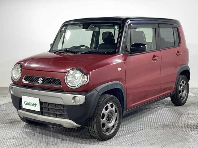 スズキ ハスラー G 広島県 2015(平27)年 5.2万km フェニックスレッドパール/ブルーイッシュブラックパール 社外ナビ　/バックカメラ　/シートヒーター　/フルセグＴＶ　/オートライト　/衝突軽減ブレーキ　/スマートキー　/アイドリングストップ　/横滑り防止　/Ｂｌｕｅｔｏｏｔｈ　/純正フロアマット　/プッシュスタート　/ＥＴＣ/純正ホイールキャップ(165/60/R15)/エアバック（運転席/助手席）