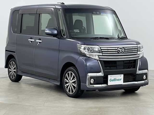 ダイハツ タント カスタム X トップED SA Ⅲ 道央・札幌 2017(平29)年 10.1万km メテオライトグレーイリュージョナルP 純正SDナビゲーション/CD・DVD・BT・フルセグTV/バックカメラ/HIDヘッドライト/オートマチックハイビーム/純正エンジンスターター/ハーフレザーシート/ウィンカーミラー/アイドリングストップ