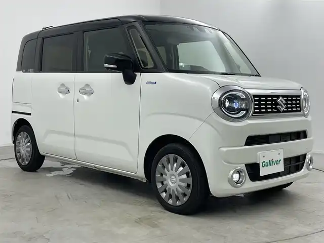 スズキ ワゴンＲ スマイル HYBRID X 愛知県 2023(令5)年 4.2万km ピュアホワイトパール/ブラック2トーン 社外7インチナビ（Panasonic）/バックカメラ/フルセグTV/Bluetooth/ヘッドアップディスプレイ/スズキセーフティーサポート/衝突被害軽減システム/横滑り防止装置/コーナーセンサー/クルーズコントロール/レーンキープアシスト/オートライト/オートマチックハイビーム/LEDヘッドライト/LEDフォグランプ/両側パワースライドドア/シートヒーター/フルフラットシート/ETC/純正フロアマット/プッシュスタート/スマートキー