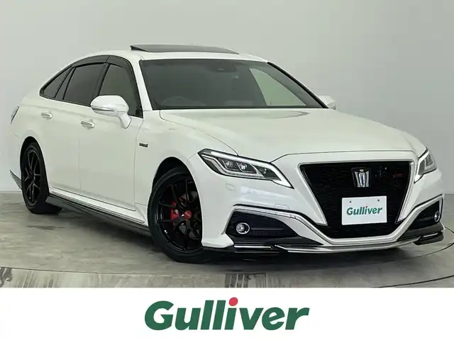 トヨタ クラウン ハイブリッド RS アドバンス 宮城県 2019(令1)年 3.3万km ホワイトパールクリスタルシャイン サンルーフ/TRDエアロ/トランクスポイラー/BBS製18インチアルミ/TRUST4連マフラー/COXボディダンパー/ブラッククロムエンブレム/アルミペダル/BSM/HUD/ハーフレザーシート/メーカーナビ【CD/DVD/MSV/Bluetooth/フルセグTV】/トヨタセーフティーセンス/・プリクラッシュセーフティー/・レーンディパーチャーアラート/・パーキングサポートブレーキ/・ロードサインアシスト/・リヤカメラディテクション/・アダプティブクルーズコントロール/・オートマチックハイビーム/前席パワーシート/前席シートヒーター/純正リモコンエンジンスターター/純正LEDヘッドライト/フォグランプ/シーケンシャルターンランプ/前後ドライブレコーダー/ビルトインETC2.0/スマートキー×2 カードキー×1/禁煙車
