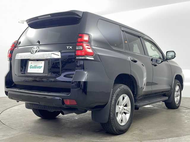 トヨタ ランドクルーザー プラド TX Lパッケージ 兵庫県 2021(令3)年 1.4万km ブラック ・社外9インチナビ（フルセグ・CD・DVD・BT・HDMI）/・サンルーフ/・トヨタセーフティセンス/・アダクティブクルーズコントロール/・レーンディパーチャーアラート/・プリクラッシュセーフティ/・オートマチックハイビーム/・レザーシート/・パワーシート/・シートヒーター/・シートベンチレーション/・3列目電動格納シート/・ETC/・前後ドライブレコーダー/・バックカメラ/・LEDオートライト/・LEDクリアランスランプ（デイライト機能付）/・ヘッドランプクリーナー/・VSC＆TRC（トラクションコントロール）/・ヒルスタートアシストコントロール/・電動センターデフロック/・緊急ブレーキシグナル/・純正17インチアルミホイール/・フロアマット/・スマートキー/・スペアキー/・プッシュスタート/・W＋サイドエアバック/・カーテンエアバック