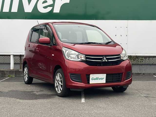 三菱 ｅＫワゴン M 福島県 2016(平28)年 8.2万km レッドメタリック オーディオ/・BT/USB/AUX/CD/FM/AM/ETC/デジタルインナーミラー/・ミラー式ドライブレコーダー/ベンチシート/・D席シートヒーター/・フルフラットシート/アイドリングストップ/電動格納ミラー/ハロゲンヘッドライト/・ヘッドライトレベライザー/ドアバイザー